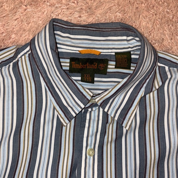 Timberland Other - Timberland long sleeve stripe button down casual dress shirt men’s XXL